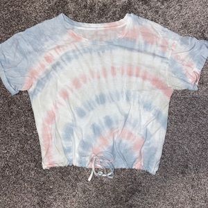 Tie dye cropped tee